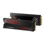 SSD, SAMSUNG, 990 PRO with Heatsink, 4TB, M.2, PCIe Gen4, NVMe, TLC, Write speed 6900 MBytes/sec, Read speed 7450 MBytes/sec, TBW 2400 TB, MTBF 1500000 hours, MZ-V9P4T0CW