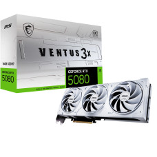 Graphics Card, MSI, NVIDIA GeForce RTX 5080, 16 GB, GDDR7, 256 bit, PCIE 5.0 16x, Dual Slot Fansink, 1xHDMI, 3xDisplayPort, 508016GVEN3XOCWHITE