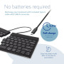 KEYBOARD WRL COMPACT BREAK/BLACK RGOSBUSWLBL R-GO TOOLS