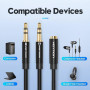 CABLE AUDIO 2X3.5MM TO 3.5MM/0.3M BBTBY VENTION