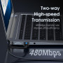 CABLE USB2.0 MALE TO MALE/1.5M BLACK COJBG VENTION