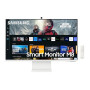 LCD Monitor,SAMSUNG,Smart M8 M801,32,Smart/4K,Panel VA,3840x2160,16:9,60Hz,4 ms,Speakers,Camera,Pivot,Height adjustable,Tilt,Colour White,LS32CM801UUXDU