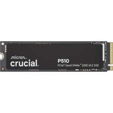 SSD, CRUCIAL, P510, 1TB, M.2, PCIe Gen5, NVMe, TLC, Write speed 9500 MBytes/sec, Read speed 11000 MBytes/sec, TBW 600 TB, CT1000P510SSD8