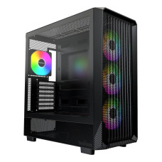 Case, MONTECH, X5, MidiTower, Case product features Transparent panel, Not included, Colour Black, X5(B)