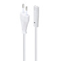 CABLE POWER EU 1.8M/WHITE PC-184/2-W GEMBIRD