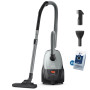 Vacuum Cleaner, PHILIPS, Input power 850 W, Dust capacity 3 L, Cylinder vacuum, Cleaning type Dry, Dust container Dust bag, Colour Black/Grey, XD2142/12