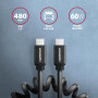 CABLE USB-C TO USB-C 0.6M 60W/TWISTER BLK BUCM-CM10TB AXAGON