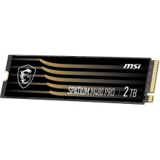 SSD, MSI, SPATIUM M480 PRO, 2TB, M.2, PCIe Gen4, NVMe, 3D NAND, Write speed 7000 MBytes/sec, Read speed 7400 MBytes/sec, 2.15mm, TBW 1400 TB, MTBF 1600000 hours, S78-440Q600-P83
