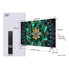 TV Set, TCL, 55 , 4K Ultra HD, 3840 x 2160 pixels, Flat, 16:9, QD-Mini LED, 55Q6C