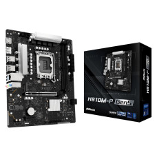 Mainboard, ASROCK, Intel H810, LGA 1851 (Socket V1), micro ATX, RAM DDR5-SDRAM, 2xSlots, 1xNumber of M.2 (M) slots, H810M-PGEN5