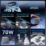 MOBILE CHARGER WALL 3PORT/70W FEXH0-EU VENTION