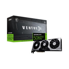 Graphics Card, MSI, NVIDIA GeForce RTX 5060 Ti, 16 GB, GDDR7, 128 bit, PCIE 5.0 16x, Triple slot Fansink, 1xHDMI, 3xDisplayPort, RTX5060TI16GVEN3XOC