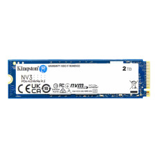 SSD, KINGSTON, NV3, 2TB, M.2, PCIE, NVMe, 3D NAND, Write speed 5000 MBytes/sec, Read speed 6000 MBytes/sec, TBW 640 TB, MTBF 200000 hours, SNV3S/2000G