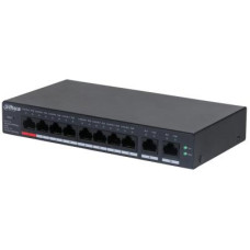 Switch, DAHUA, CS4010-8GT-110, Type L2, Desktop/pedestal, 8x10Base-T / 100Base-TX / 1000Base-T, PoE ports 8, DH-CS4010-8GT-110