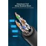 PATCH CABLE CAT.8 SFTP/0.5M BLACK IKABD VENTION