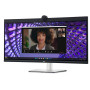 LCD Monitor, DELL, P3424WEB, 34, Curved/21 : 9, Panel IPS, 3440x1440, 21:9, 60Hz, 5 ms, Speakers, Camera 4MP, Swivel, Height adjustable, Tilt, 210-BFOB