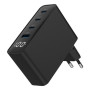 CHARGER USB 100W 4PORT GAN/TA-UC-PDQC100LCD-01-BK GEMBIRD