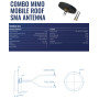 ANTENNA MOBILE ROOF SMA/COMBO MIMO PR1KCL25 TELTONIKA