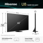 TV Set, HISENSE, 65 , 4K Ultra HD, 3840 x 2160 pixels, Flat, 16:9, ULED, 65U8Q