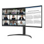 LCD Monitor, LG, 34WR55QK-B, 34, Business/Curved/21 : 9, Panel VA, 3440x1440, 21:9, 100Hz, 5 ms, Height adjustable, Tilt, Colour Black, 34WR55QK-B