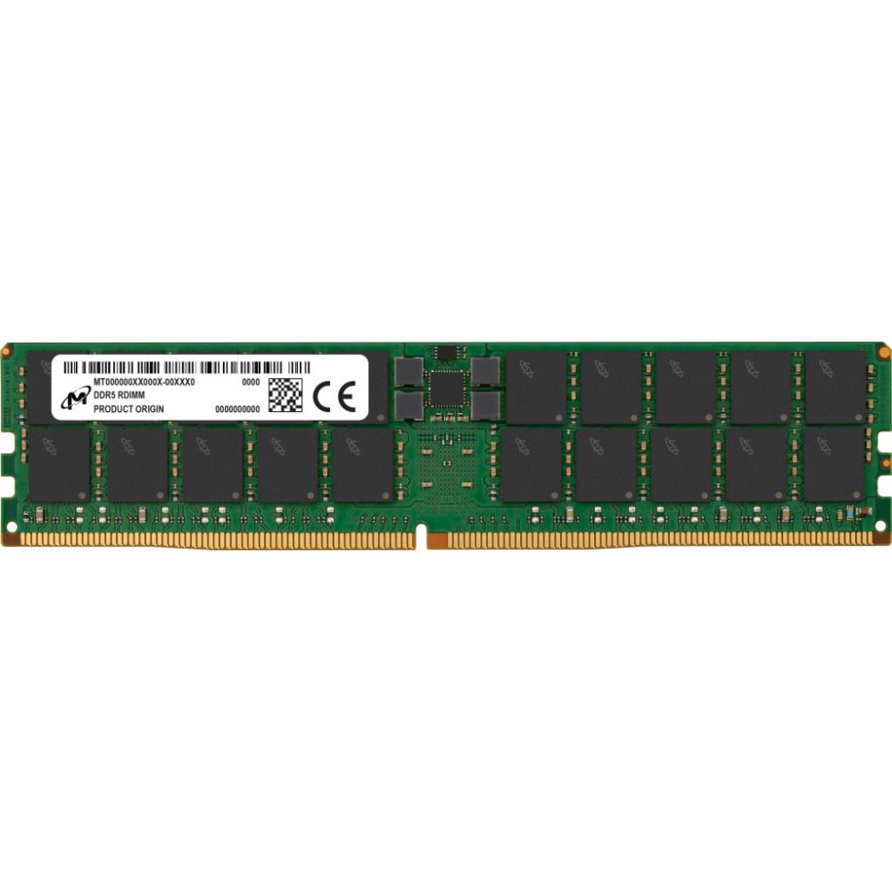 Server Memory Module, MICRON, DDR5, 128GB, RDIMM, 5600 MHz, CL 46, 1.1 V, MTC40F2047S1RC56BR Server Memory Module, MICRON, DDR5, 128GB, RDIMM, 5600 MHz, CL 46, 1.1 V, MTC40F2047S1RC56BR