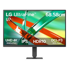 LCD Monitor, LG, 27 , 3840 x 2160 pixels, 4K Ultra HD, Native aspect ratio 16:9, LCD, Flat, 27U710B-B