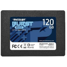 SSD,PATRIOT,Burst Elite,120GB,SATA 3.0,3D NAND,Write speed 320 MBytes/sec,Read speed 450 MBytes/sec,2,5,TBW 50 TB,PBE120GS25SSDR