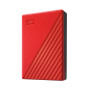 External HDD, WESTERN DIGITAL, My Passport, 6TB, USB 2.0, USB 3.2, Colour Red, WDBR9S0060BRD-WESN