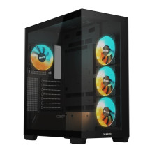 Case, GIGABYTE, GB-C500P ST, MidiTower, Case product features Transparent panel, ATX, MicroATX, MiniITX, Colour Black, GB-C500PST