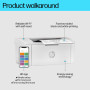 Laser Printer, HP, LaserJet M110w, USB 2.0, Bluetooth, WiFi, 7MD66F