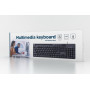 KEYBOARD MULTIMEDIA USB ENG/BLACK KB-UM-108 GEMBIRD