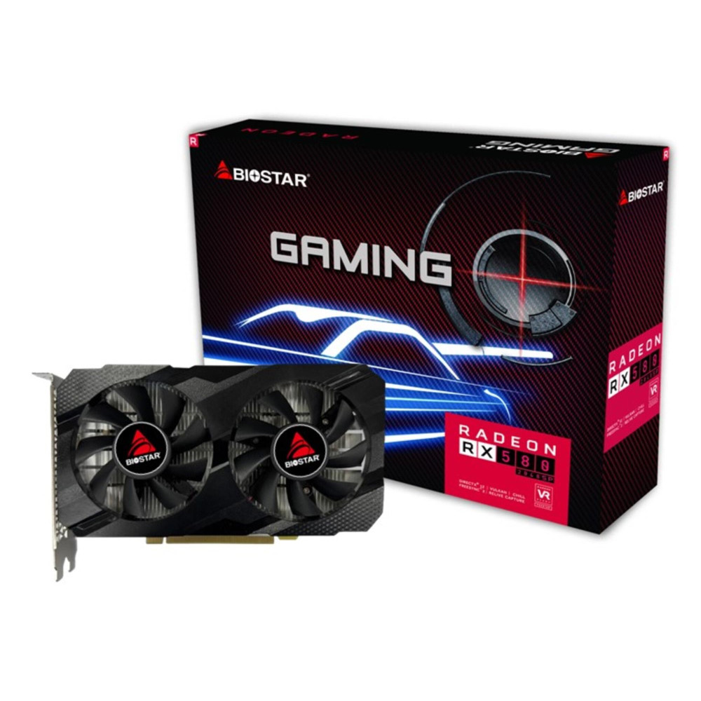 Graphics Card, BIOSTAR, AMD, Radeon RX 580, 1150 MHz, 8 GB, GDDR5, 256 bit, PCI Express x16 3.0, Active, VA5815RF82 Graphics Card, BIOSTAR, AMD, Radeon RX 580, 1150 MHz, 8 GB, GDDR5, 256 bit, PCI Express x16 3.0, Active, VA5815RF82