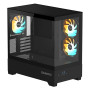 Case, GIGABYTE, C201 PANORAMIC, MidiTower, Case product features Rackmountable/Removeable HDD basket/Transparent panel, Not included, MicroATX, MiniITX, Colour Black, GB-C201P