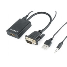 I/O ADAPTER VGA TO HDMI/A-VGA-HDMI-01 GEMBIRD