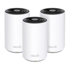 Wireless Router, TP-LINK, Wireless Access Point / Router, 3-pack, 5400 Mbps, Mesh, Wi-Fi 6e, 3x10/100/1000M, Number of antennas 4, DECOXE75(3-PACK) Wireless Router, TP-LINK, Wireless Access Point / Router, 3-pack, 5400 Mbps, Mesh, Wi-Fi 6e, 3x10/100/1000M, Number of antennas 4, DECOXE75(3-PACK)