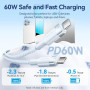 CABLE USB-C TO USB-C/2M WHITE TRDWH VENTION