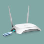 Wireless Router, TP-LINK, TL-MR3420, Wi-Fi 4 (802.11n), Data speed 300 Mbit/s, Ethernet WAN Yes, WAN connection type RJ-45, Ethernet LAN Yes, 4xLAN ports, USB port Yes, TL-MR3420