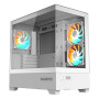 Case, GIGABYTE, GB-C201PI, MidiTower, Case product features Rackmountable/Accessory/Transparent panel, Not included, MicroATX, MiniITX, Colour White, GB-C201PI