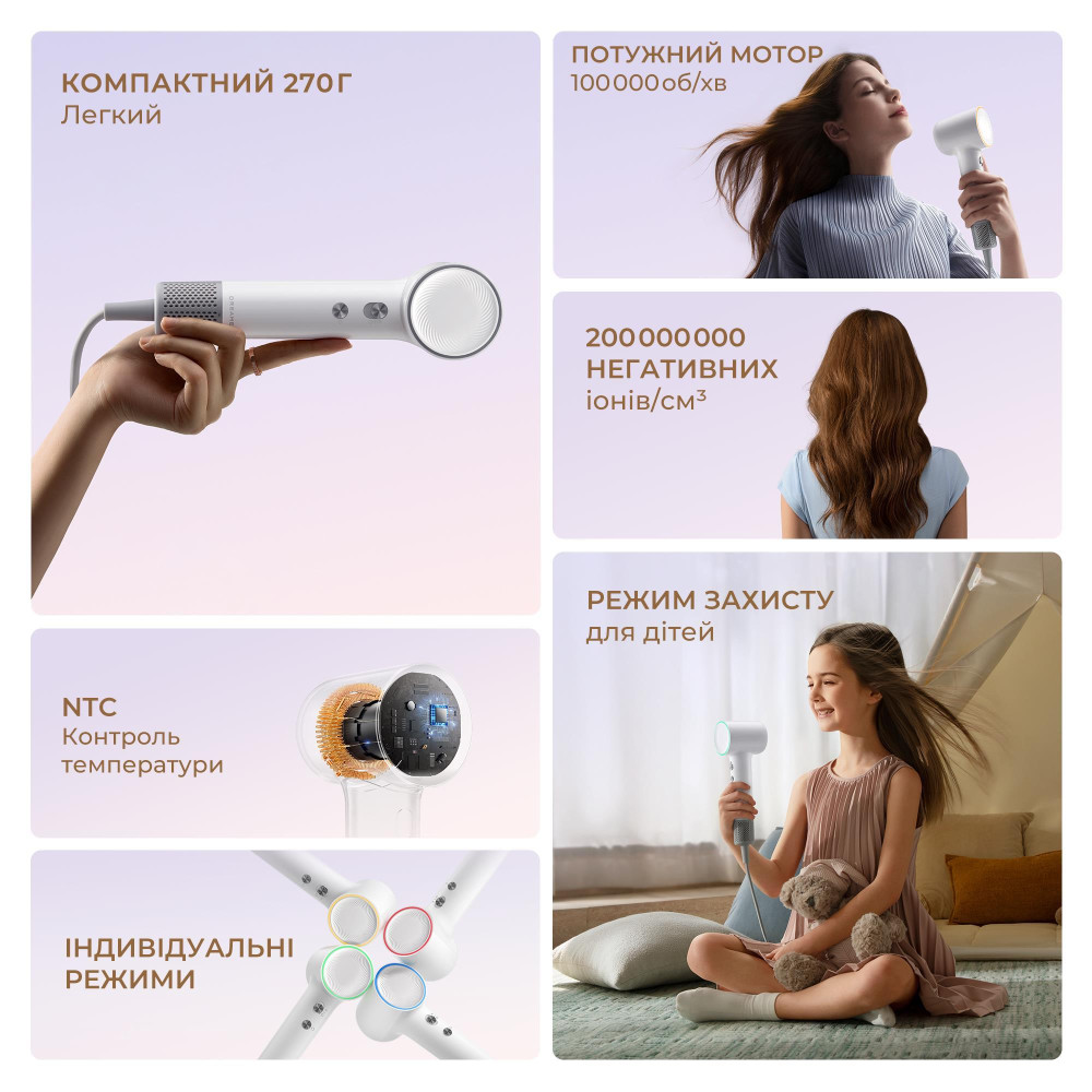 HAIR DRYER MINI/BLUE AHG11A DREAME HAIR DRYER MINI/BLUE AHG11A DREAME