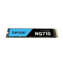 SSD, LEXAR, NQ710, 500GB, Heatsink M.2, PCIe Gen4, NVMe, Write speed 1700 MBytes/sec, Read speed 4400 MBytes/sec, TBW 170 TB, MTBF 150000 hours, LNQ710X500G-RNNNG