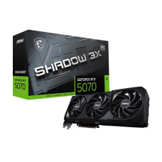 Graphics Card, MSI, NVIDIA GeForce RTX 5070, 12 GB, GDDR7, 192 bit, PCIE 5.0 16x, Triple slot Fansink, RTX507012GSHADOW3XOC