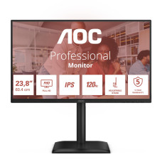 LCD Monitor, AOC, 60.5 cm (23.8), 1920 x 1080 pixels, Full HD, Native aspect ratio 16:9, LED, Flat, 24E4U