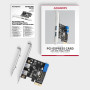 I/O CARD PCIE USB 5GBPS 4PORT/SP&LP PCEU-232RS AXAGON