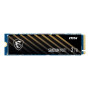 SSD, MSI, SPATIUM M371, 2TB, M.2, PCIE, NVMe, 3D NAND, Write speed 1900 MBytes/sec, Read speed 2350 MBytes/sec, 2.15mm, TBW 480 TB, MTBF 1500000 hours, S78-440Q450-P83