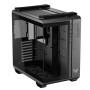 Case, ASUS, TUF Gaming GT502 Horizon, MidiTower, Case product features Transparent panel, Not included, ATX, MicroATX, MiniITX, Colour Black, TUFGAMINGGT502HORIZON