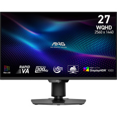 LCD Monitor, MSI, MAG 274QPF X30MV, 27, Gaming/Frameless, Matte, Panel VA, 2560x1440, 16:9, 300Hz, 0.5 ms, Colour Black, MAG274QPFX30MV