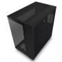 Case, NZXT, H9 FLOW, MidiTower, Case product features Transparent panel, Not included, ATX, MicroATX, MiniITX, Colour Black, CM-H91FB-01