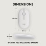 MOUSE USB OPTICAL WRL M350S/WHITE 910-007013 LOGITECH