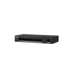 Switch, DAHUA, Type L2, Desktop/pedestal, Rack, 1x10Base-T / 100Base-TX / 1000Base-T, PoE ports 8, 96 Watts, DH-PFS3009-8ET1GT-96-V2
