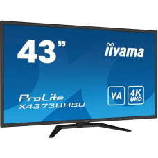 LCD Monitor, IIYAMA, 43, 4K, Panel VA, 3840x2160, 16:9, 60Hz, Matte, 3 ms, Speakers, Tilt, Colour Black, X4373UHSU-B1